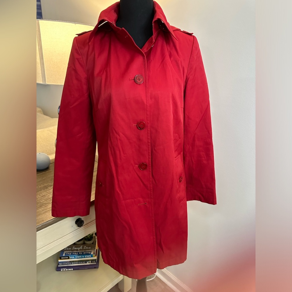 Red Gallery Rain Jacket W/Detachable Hood - Size XS